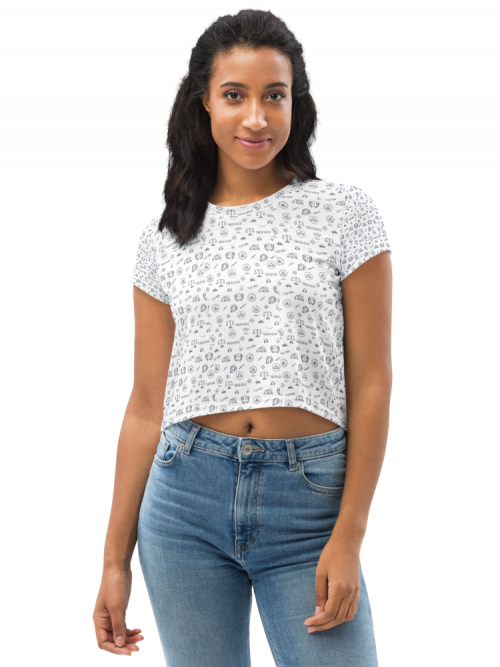 T-shirt Crop-Top imprimé all over / Signe Balance