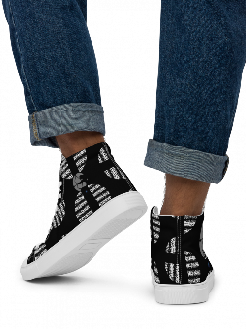 Baskets hautes en toile homme