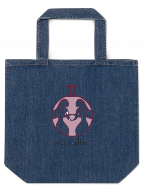 Tote bag en jean - Gémeaux